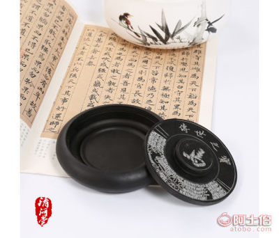 匠心傳承 螺紋硯學生4寸古馬羅紋硯，文房雅器新選擇